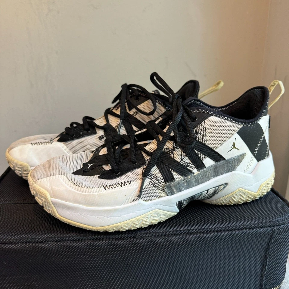 Zapatillas Hombre Air Jordan One Take 2 Mármol Blanco Negro Talla 9 CW2457-10 Foto 2 de 4