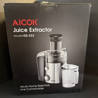 Aicok Home Essentials Model:GS332 1000W Centrifugal Juice Extractor,Silver & Blk