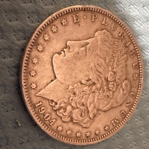 1904 Morgan Silver Dollar $1 Coin Circulated Business Strike 0.9 Fineness