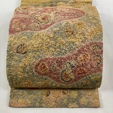 Excellent bag belt drum pattern pure silk Used BUYS-0