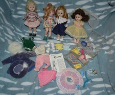 Vintage Vogue Ginny 2 1950s Straight Leg Walkers & 2 1960s BKW Fixer Uppers