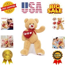 Love Heart Red Giant Teddy Bear, I Love You Bear Plush Stuffed Animal Valenti...