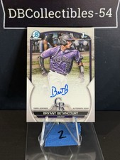 2023 Bowman Chrome Bryant Betancourt 1st Prospect Auto Colorado Rockies - 2