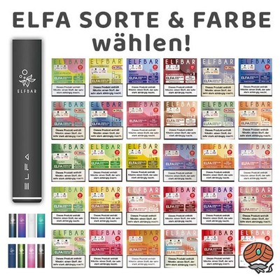 ELFBAR ELFA E-Liquid PODs / E-Zigarette Akku aufladbarer Vape Gerät WÄHLBAR
