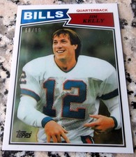 JIM KELLY 2012 Topps Chrome Reprint Refractor SP 68/99 1987 Rookie Card RC HOF $