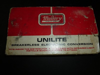Vintage Mallory 501 Unilite Breakerless Ignition Conversion Kit for Delco Dist