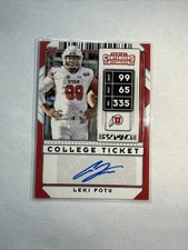 2020 Panini Contenders Leki Fotu Rookie Auto #292