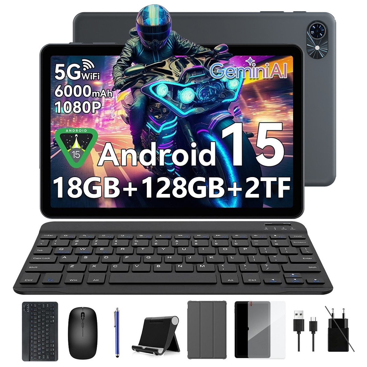 TABWEE T80 10.1 Inch Wi-Fi Tablet Android 15 18GB RAM+128GB ROM+