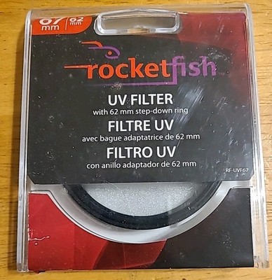 Rocketfish RF-UVF67 67mm UV Lens Filter With 62mm step-down Ring