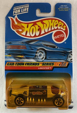 Hot Wheels #988 Car-Toon Friends Series 4/4 LAKESTER White w/5 Spoke China-1999