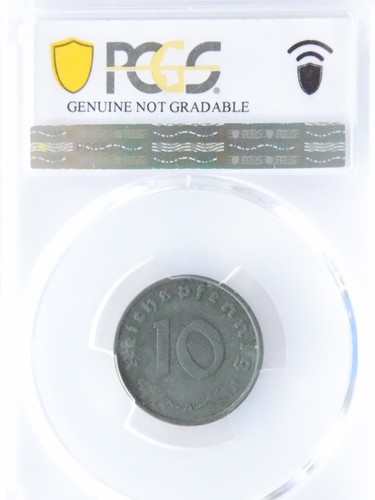 PCGS XF 10 Pfennig 1942 G SWASTIKA Germany Third Reich J-371 Coin Reichspfennig - Picture 6 of 11