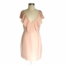 JENNY YOO Dress Rose Pink Ruffle Mini Dress 12 NWT Bridal Wedding Guest 