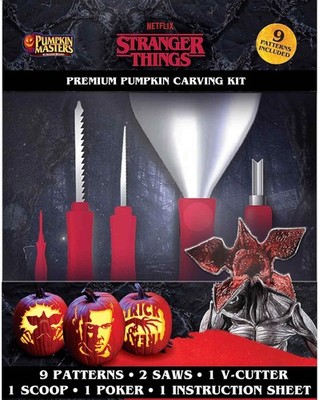 Pumpkin Masters Stranger Things PREMIUM Pumpkin Carving Kit w/Instructions 14zS