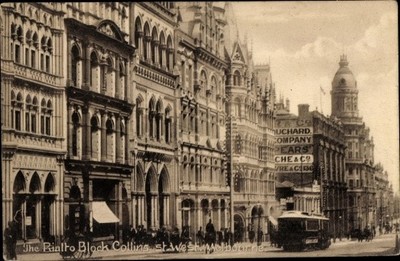 Ak Melbourne Australien, The Rialto Block Collins Street - 4203233