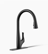 Kohler Bevin Pull Down Kitchen Sink Faucet - Matte Black - R43210-BL