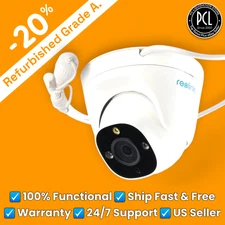 ✅ Reolink 12MP UHD PoE Dome Audio IP Camera Color Night Vision NVC-D12M White ✅