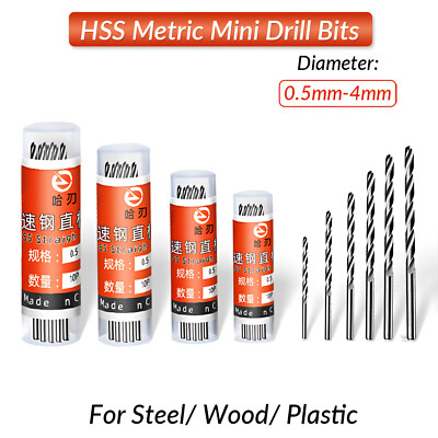 HSS Mini- Bohrer-Satz. 0,5-4,0mm passend für Dremel Modellbau Spiralbohrer