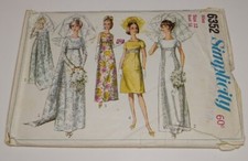 Simplicity's 1965 Wedding Dress Pattern 6352 Size 12-18