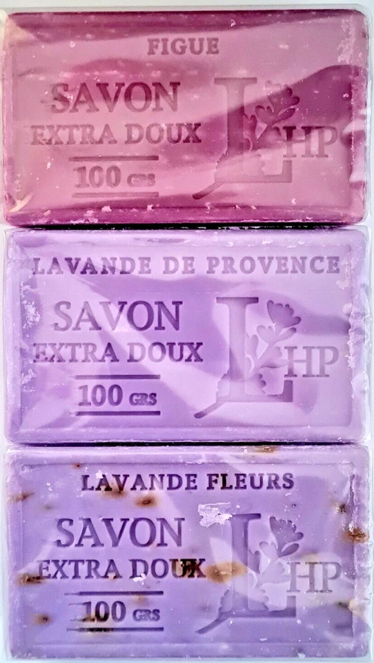 LAVANDERAIE DE HAUTE PROVENCE 3x 100g Seifenset Lavendel Feige Seife Savon de Marseille Provence 100gr. vegan