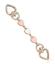 Purse Chain Strap Extender Pink Heart Bag Chain for Crossbody Shoulder Bags