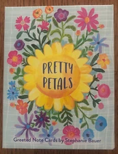 12 Leanin Tree Note Cards PRETTY PETALS, FLOWERS, Birthday, Thank You and Hello