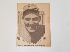 Rube Bressler Reds 1925 Sporting News PROFILE LARGE INSERT PANEL