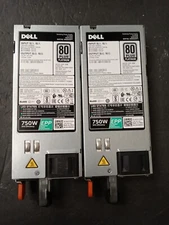 Dell PowerEdge D750E-S6 750W 80 Plus Platinum Power Supply P/N:05RHVV LOT OF 2