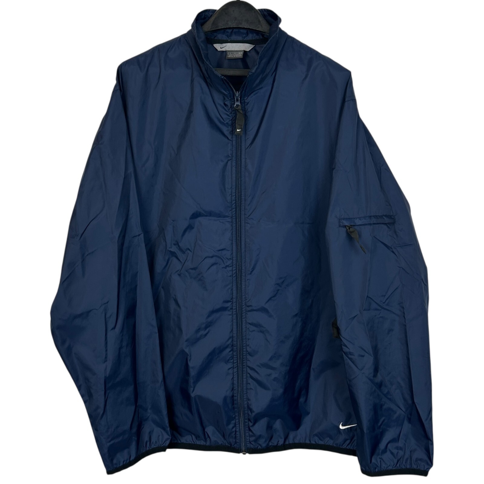 SACAI X NIKE Giacca a vento vintage Y2K Nike uomo L full zip leggera swoosh check blu navy