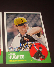 Jared Hughes Pirates 2012 Topps Heritage #184 Signed Authentic Autograph 920