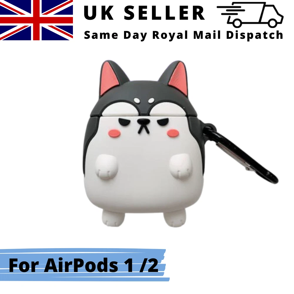 For Apple AirPods Corgi Puppy Earpods Case 3D Cute Cartoon Shiba Inu Dog  Wireless Earphone Headphone Box Cover for Airpods 2