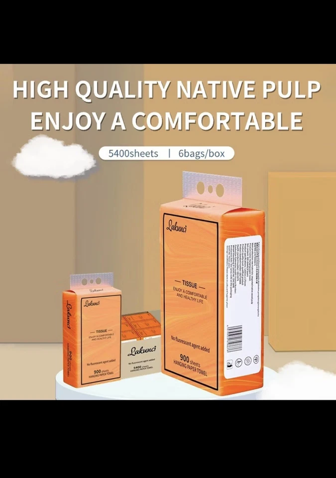 Hanging Paper Towel *900 sheets* (6 packs) - Image 1 of 3