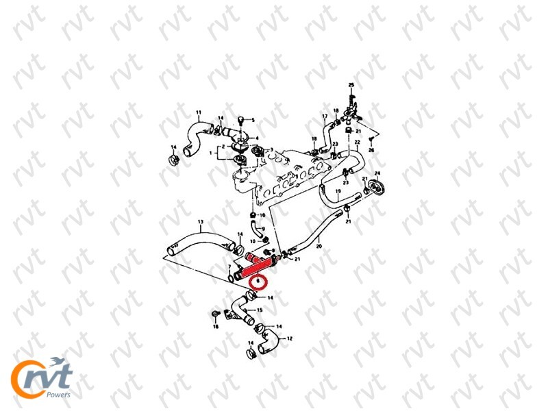 1755083X50 Pipe Water Inlet For Suzuki Samurai 17550-83X50 With O