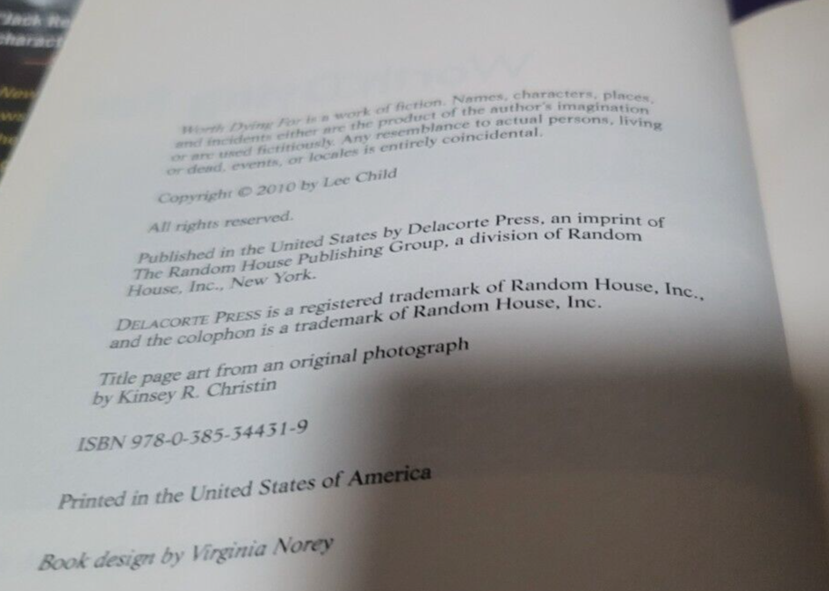 Jack Reacher Ser. Worth Dying For A Jack Reacher Novel by Lee Child