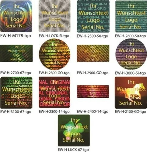 Hologramm-Aufkleber, Sigillo Adesivo, Ologramma, Gold-Glänzend Stampato di Ew - Photo 1/1