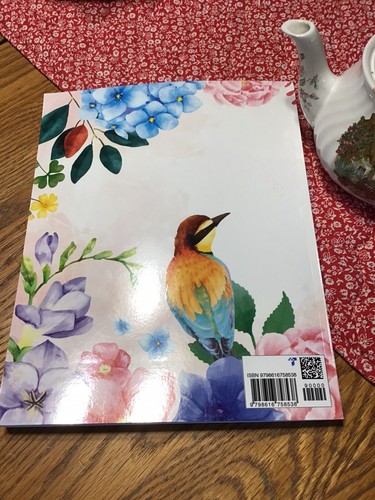 Large 8x10 Senior Address Book Big Print Pretty Hummingbird Flower Cover - Picture 8 of 8