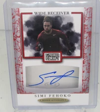SIMI FEHOKO 2021 SAGE PREMIER DRAFT RED AUTO CARD RC STANFORD COWBOYS #A150