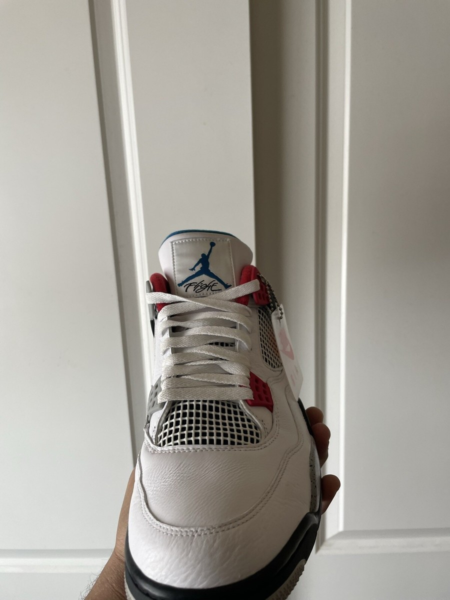 Size 12 - Jordan 4 Retro What The 4 Fire Red Military Blue Tech