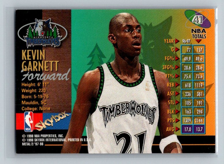 1997-98 Metal Universe Championship #41 Kevin Garnett | eBay