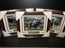 Triple Crown WINNER AMERICAN PHAROAH Victor Espinoza FRAMED 8X10 PHOTO SET OF 3