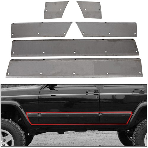 Brand New Lower Door Side Panel Armor For Jeep Cherokee XJ 4-Door 1984-2001 - Foto 9 di 12