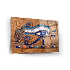Pharaoh Eye Premium Tempered Glass Wall Art,  Fade Proof Home Decor Wall Art