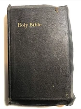 Antique 1935 Bible International Noble Press Philadelphia Leather Gold Trim