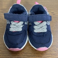 Carter's Toddler Unisex Sneakers Size 4 Navy Gray Pink Shoes