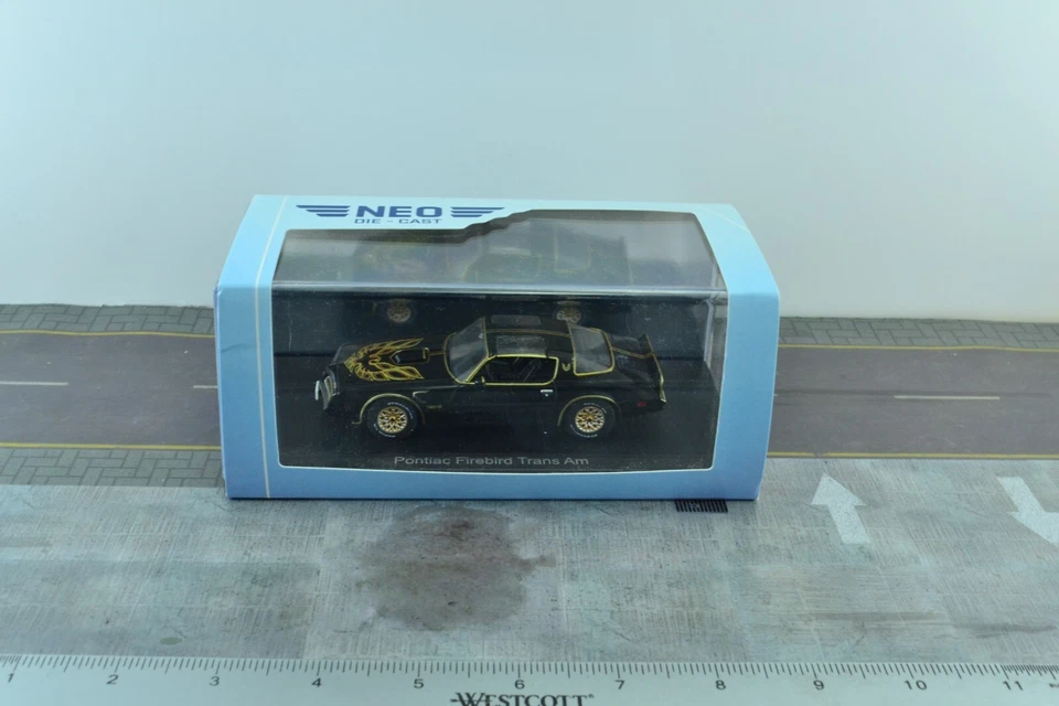 NEO 47350 Pontiac Firebird TransAm Car Black 1/43 Scale - Image 3 of 3