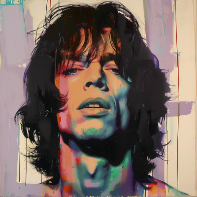 Mick Jagger Warhol Style 24x24 Giclée Art Print Ltd 1/25 Signed COA Rombley V52