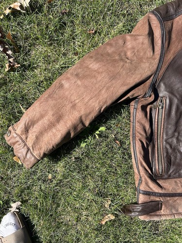 vintage y2k phat farm shearling suede leather bomber aviator coat - Picture 4 of 11