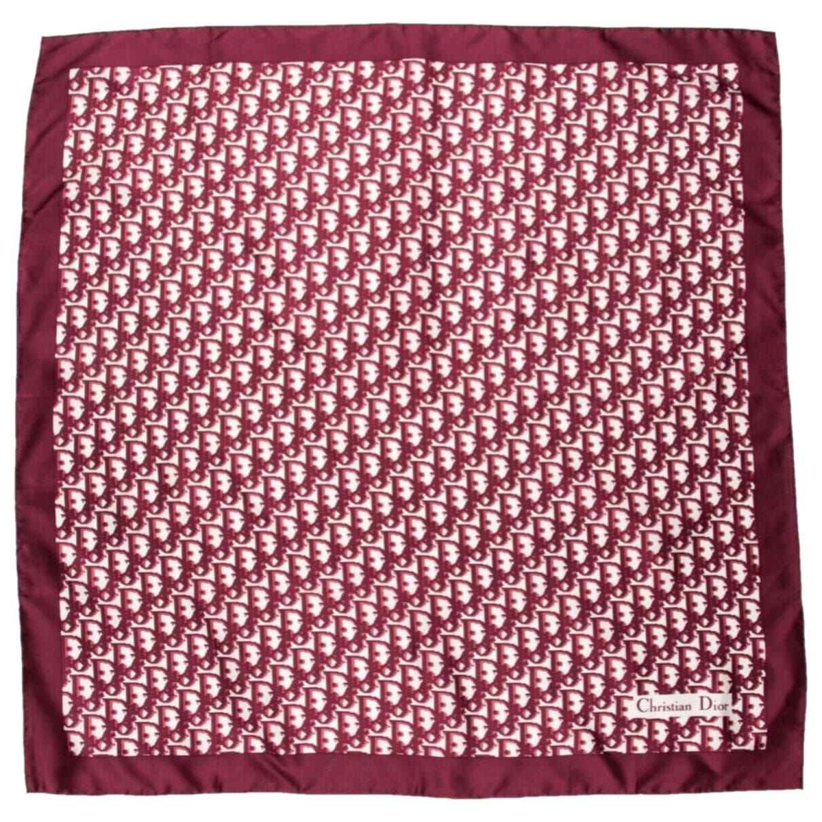 Dior Red Monogram Oblique silk scarf Silk | eBay