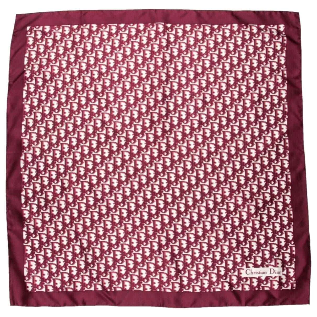 Foulard en soie oblique monogramme rouge Dior soie
