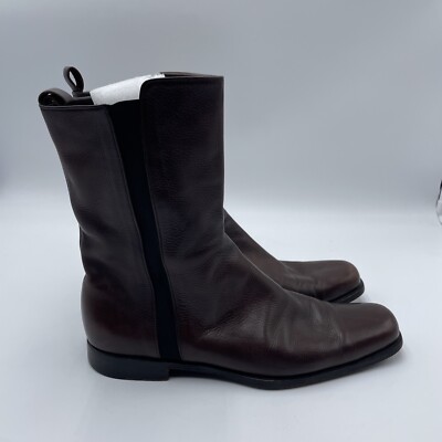 Bottega Veneta Men s Brown Leather Chelsea Boots Size EU43 US9
