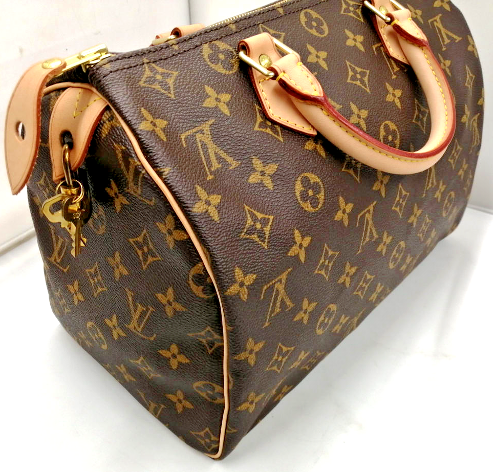Authentic LOUIS VUITTON Monogram Speedy 30 Hand Bag Boston Bag